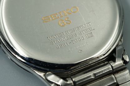 *NEAR MINT* Vintage 1992 SEIKO Grand 9581-7000 Qz Silver Round 33mm Mens Watch