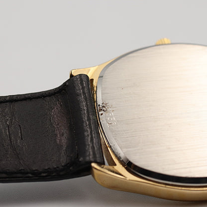 *N MINT* Vintage 1980 OMEGA De Ville Cal.1332 Qz Black Hexagon 33mm Mens Watch