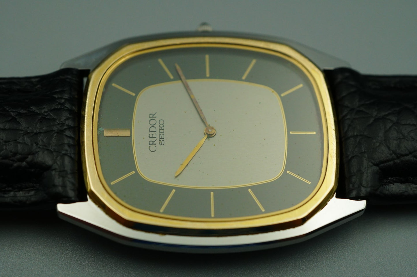 *Exc+5* 14K Vintage 1978 SEIKO CREDOR 6730-5081 Qz Gray Square 29mm Women Watch