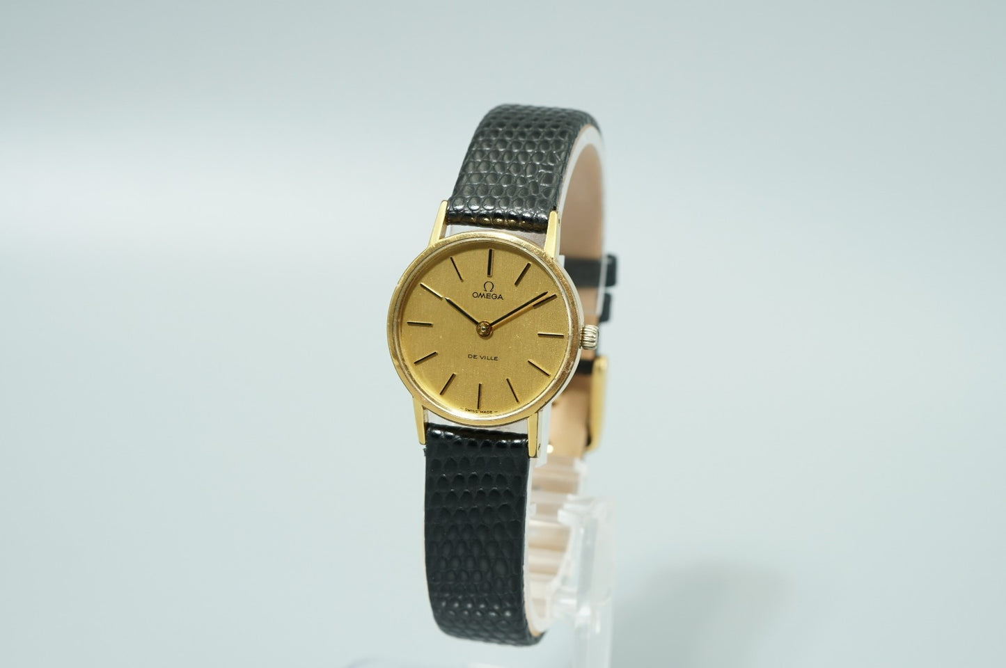 *NEAR MINT* Vintage OMEGA De Ville Cal.625 Hand Winding Gold Dial Women Watch