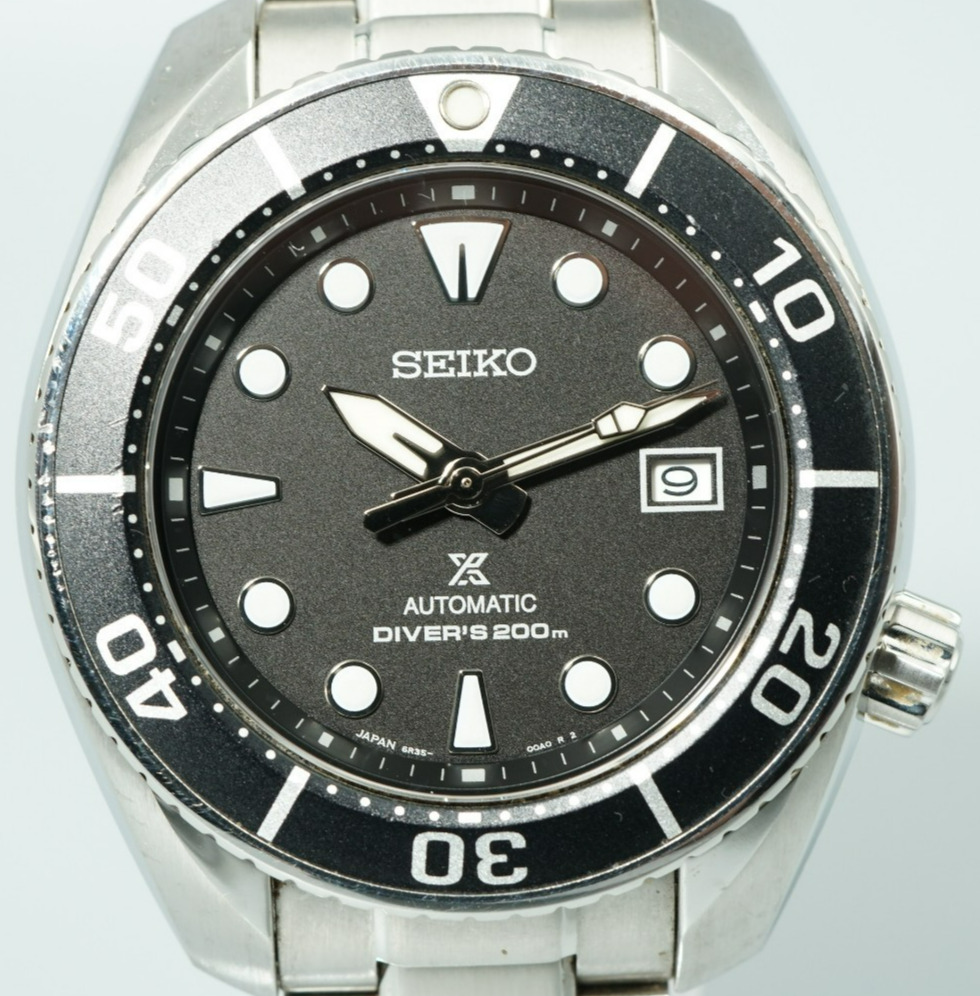 *MINT*  SEIKO  Prospex - 6R35-00A0 Automatic Black Dial Round 45mm Mens Watch