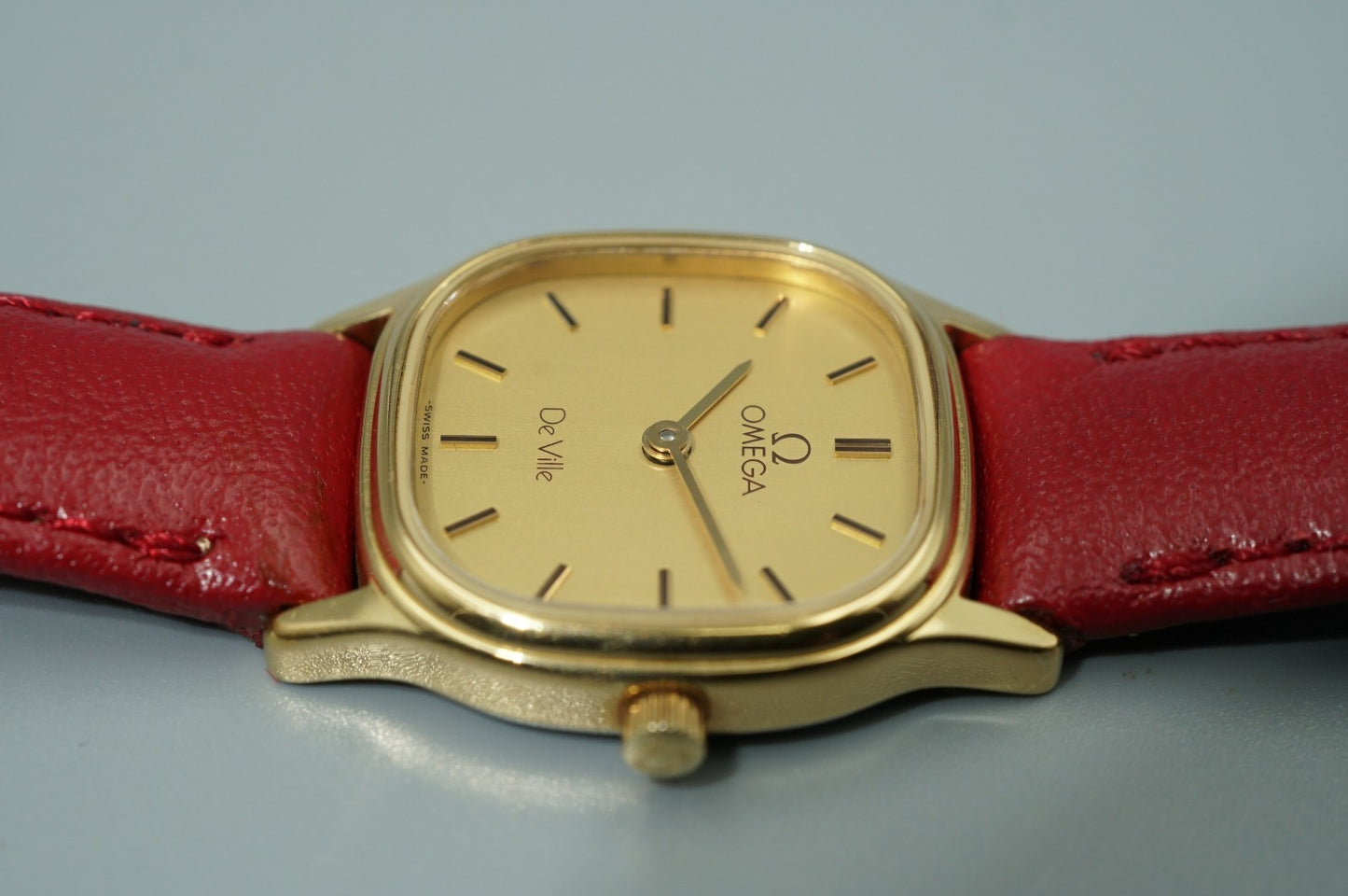 *N MINT* Vintage 1990s OMEGA De Ville Cal.1455 Quartz Gold 20mm Women Watch