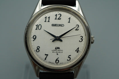 N MINT Vintage SEIKO LORD MATIC 5601-9000 Automatic Beige Round 36mm Mens Watch