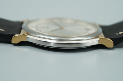 *NEAR MINT* Vintage 1990 SEIKO Credor 7779-6000 Qz Silver Round 31mm Mens Watch