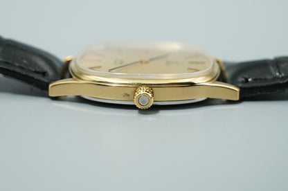 *MINT* Vintage 1977 OMEGA De Ville Cal.1330 Qz Gold Dial Square 31mm Mens Watch