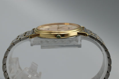 New Batt*Exc+5* Vintage SEIKO Dolce 8N41-7030 Quartz White Dial Round Mens Watch