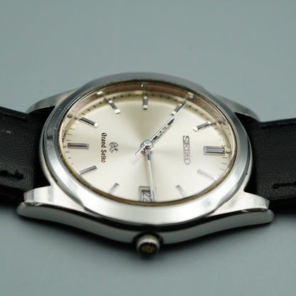 *MINT* Polished GRAND SEIKO GS 8N65-8000 Qz Silver Dial Round 35mm Mens Watch