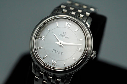 N MINT 1987 OMEGA De Ville Cal.1376 Ref.595.1037 Qz White 25mm Women Watch