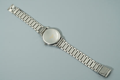*NEAR MINT* Vintage 1992 SEIKO Grand 9581-7000 Qz Silver Round 33mm Mens Watch