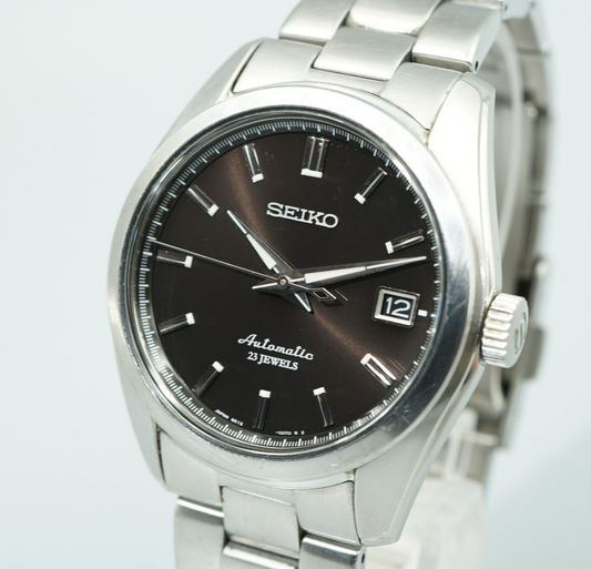*NEAR MINT*  SEIKO Mechanical 6R15-00C0 Automa Black Dial Round 38mm Mens Watch