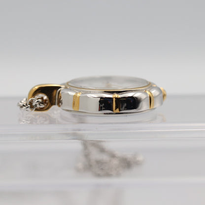 *Exc+5* Vintage SEIKO 1F21-0A10 Quartz White Dial Round 20mm Women Watch JAPAN