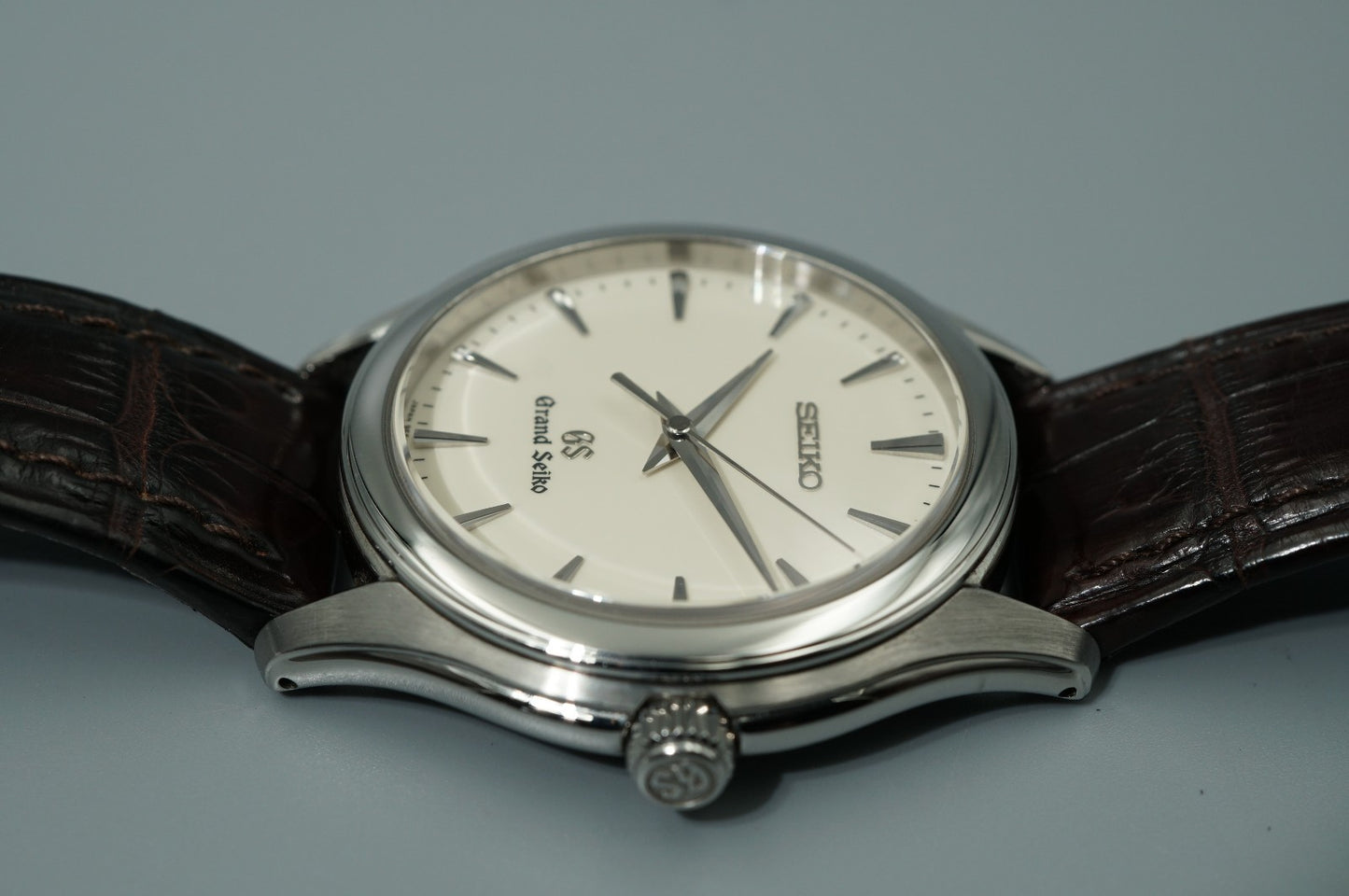 *MINT* Vintage1997 Grand SEIKO 9F61-0A10 Quartz White Dial Round 35mm Mens Watch