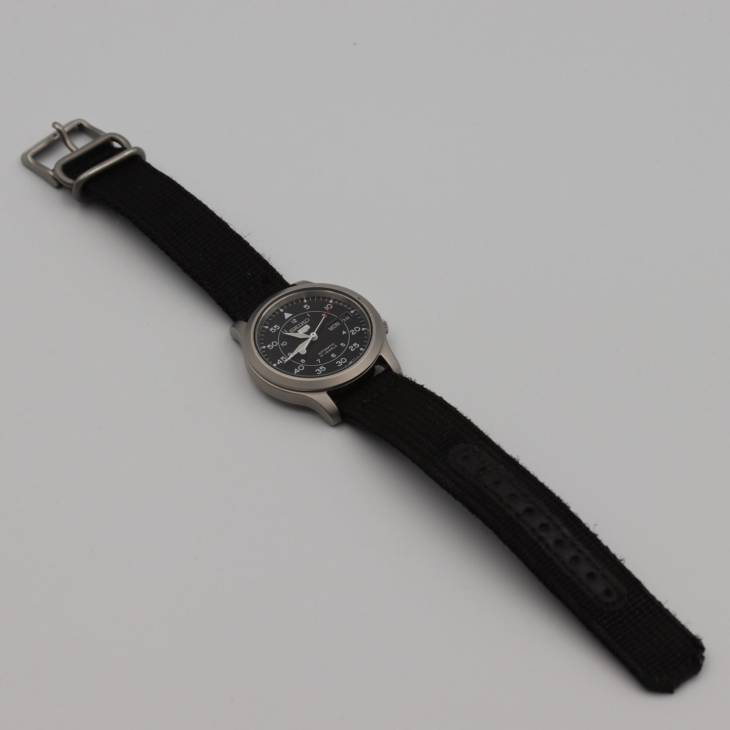 *Exc+5* SEIKO Seiko 5 7S26-02J0 Automatic Black Dial Day Date 38mm Mens Watch