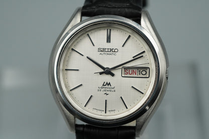 *NEAR MINT* Vintage SEIKO LORD MATIC 5206-6060 Automatic Silver 32mm Mens Watch