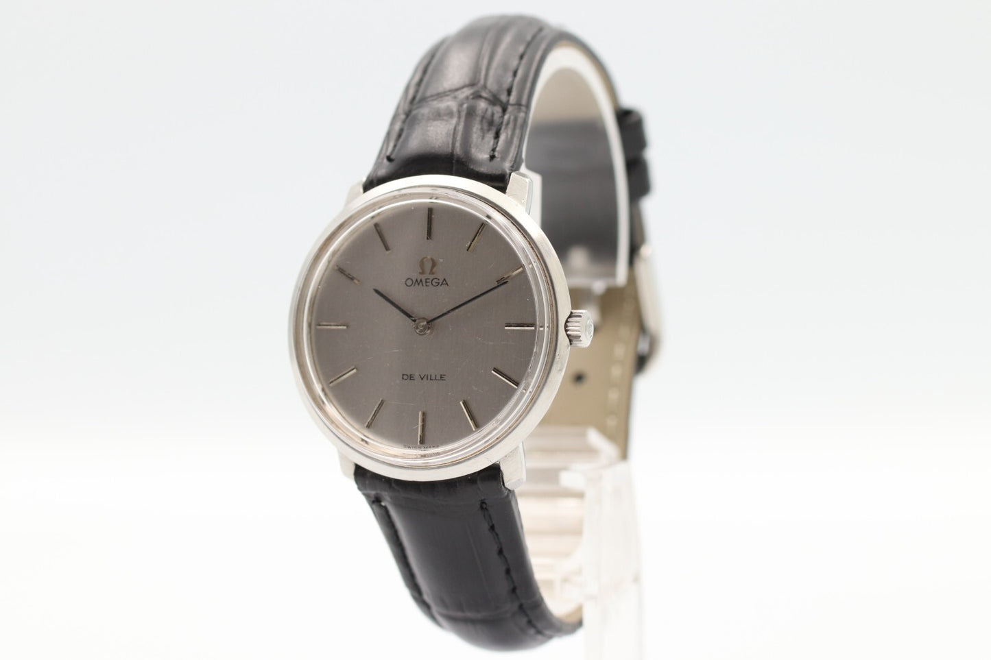 *N MINT* Vintage 1990s OMEGA  De Ville Tool 104 Hand Wind Silver 32mm mens Watch