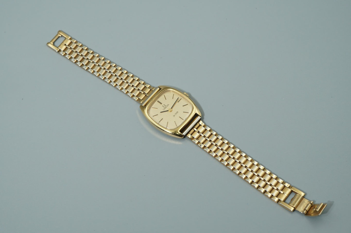 *Exc+5* Vintage 1970s OMEGA De Ville Cal.625 Hand Wind Gold Square Women Watch