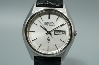 *NEAR MINT* Vintage 1976 SEIKO  Vintage 4843-8041 Qz White Round 37mm Mens Watch