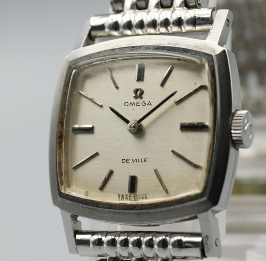 *Exc+4* Vintage 1967 OMEGA De Ville Cal.620 Hand Wind Silver 23mm Women Watch