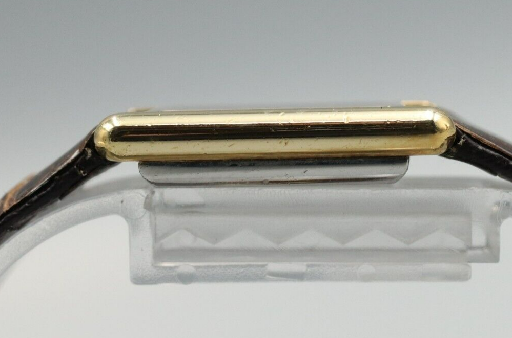 *Exc+5* Vintage OMEGA De Ville Cal.625 Hand Winding Gold Dial Square Women Watch