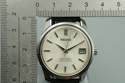 *N MINT* Vintage 1965 SEIKO KING 4402-8000 Automatic Silver 35mm Mens Watch