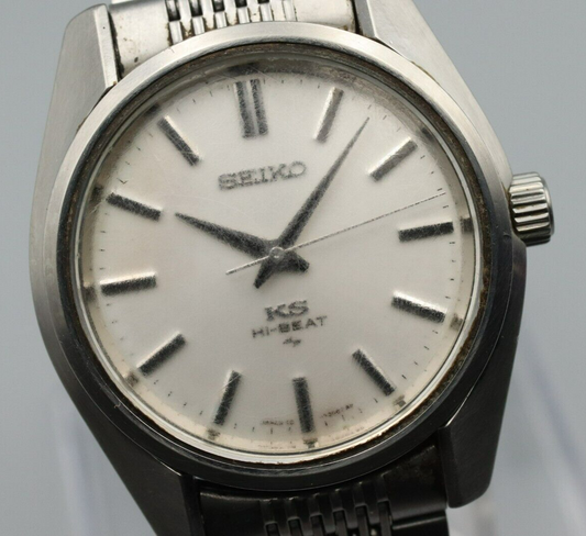 *Exc+5* Vintage SEIKO King Hi Beat KS 45-7001 Hand Winding White Dial Mens Watch