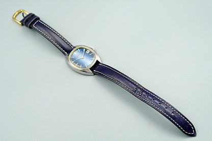 *N MINT* Vintage 1973 SEIKO NOIE 2415-7010 Automatic Blue Oval 24mm Women Watch