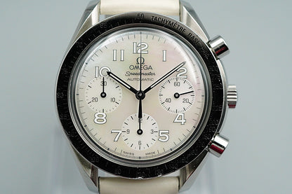 N MINT Vintage 1998 OMEGA Speedmaster 3802.70.56 Automatic White 40mm Mens Watch