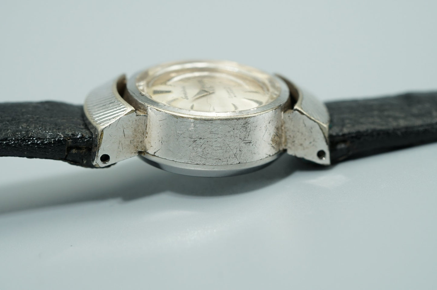 *Exc+4* Vintage 1964 SEIKO Solar Hand Winding Silver Dial Round 17mm Women Watch