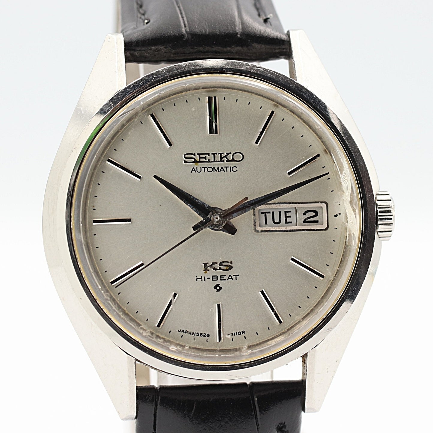 *Exc+4* Vintage 1974 SEIKO KS HI-BEAT 5626-7113 Automa Silver 36mm Mens Watch
