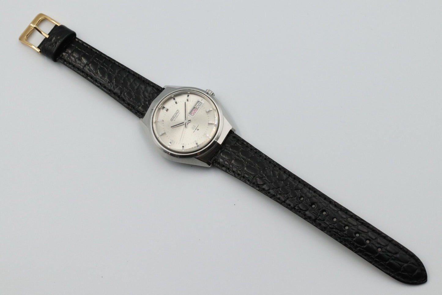 *N MINT* Vintage GRAND SEIKO GS HI-Beat 6146-8050 Automatic Silver Mens Watch