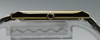 *MINT* Vintage SEIKO Dolce 7740-5000 Quartz Gold Dial Rectangle Mens Watch