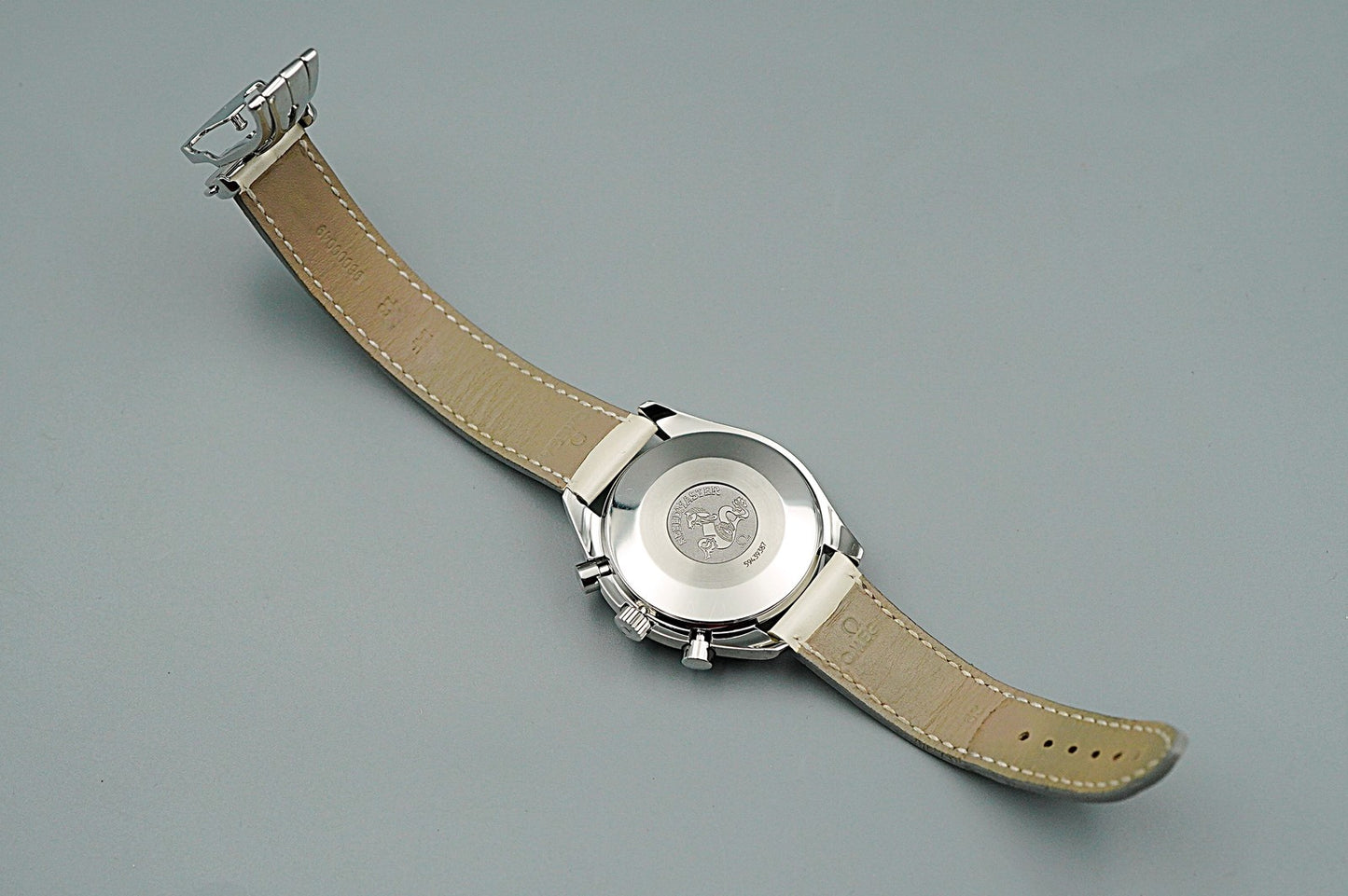 N MINT Vintage 1998 OMEGA Speedmaster 3802.70.56 Automatic White 40mm Mens Watch