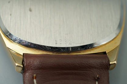 *NEAR MINT* Vintage 1979 OMEGA De Ville Cal.1332 Qz Gold Square 32mm Mens Watch