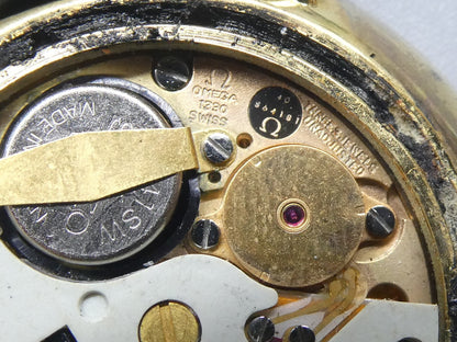 Exc+5  Vintage 1970s OMEGA De Ville Cal.1330 Ref.191 Qz Gold 34mm Mens Watch