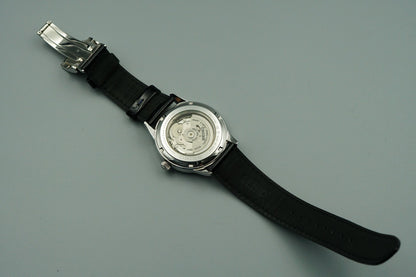 *NEAR MINT*  SEIKO MECHANICAL 6R15-01S0 AT Blue Dial Round 40mm Mens Watch