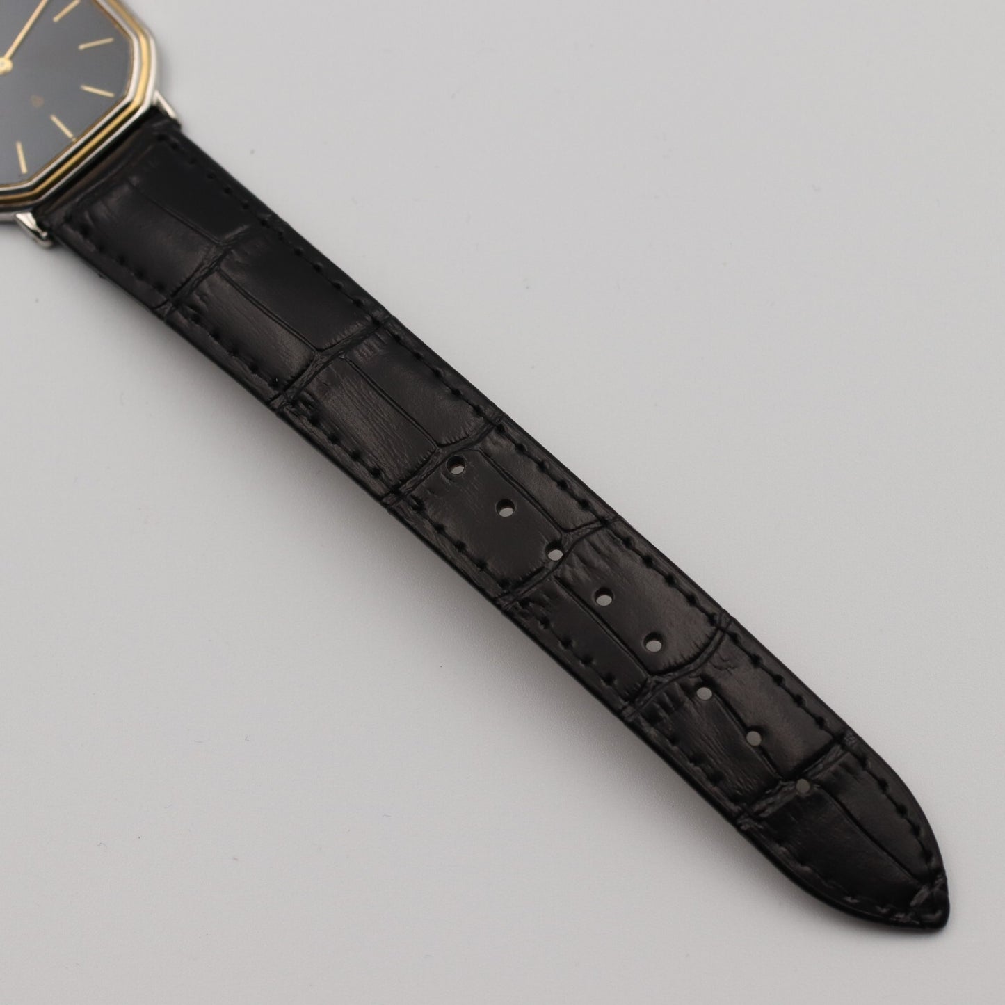 *Exc+4* Vintage 1990s SEIKO Chariot 5930-5600 Qz Navy Square 30mm Mens Watch