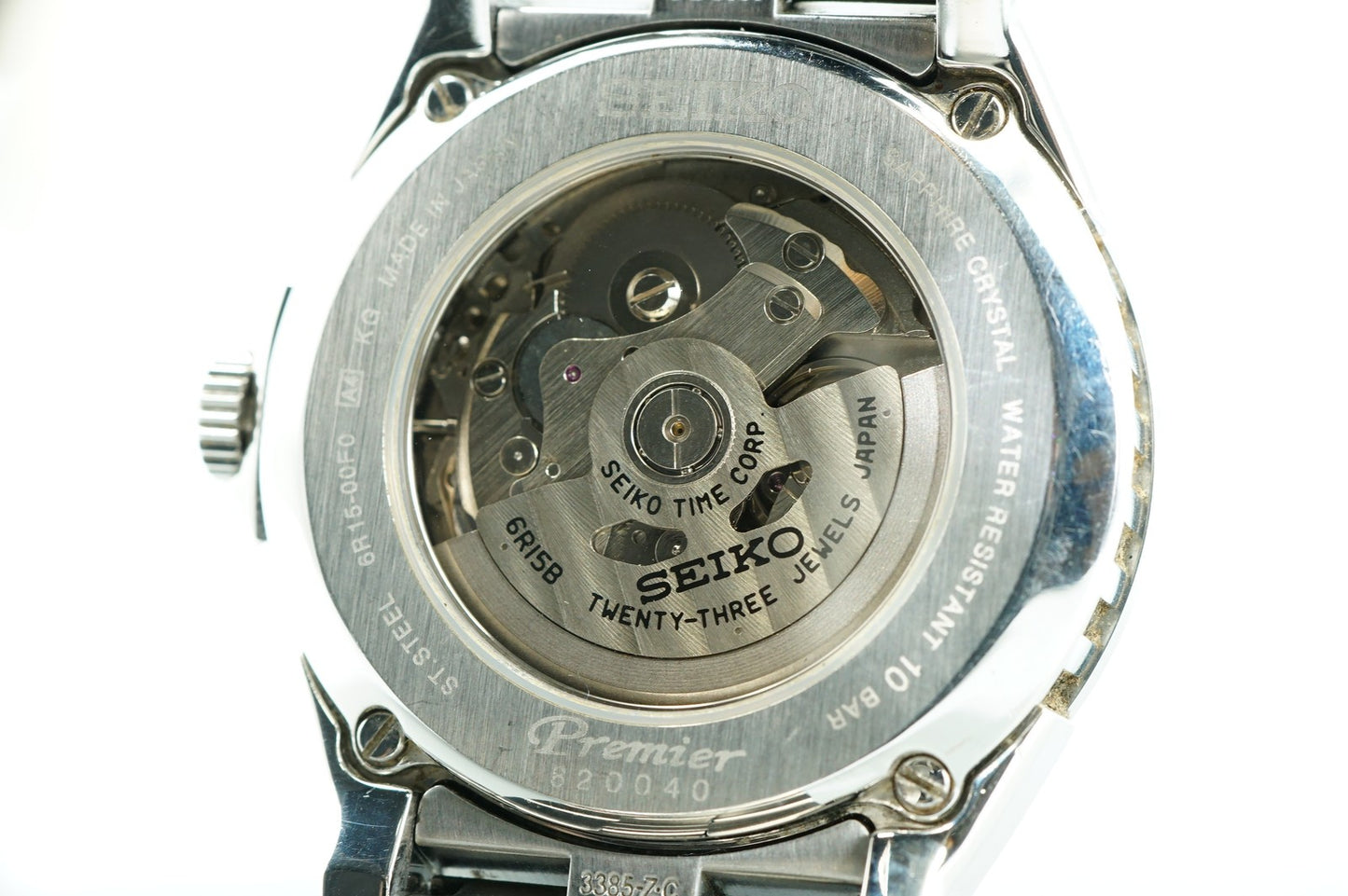 *MINT* SEIKO Premier 6R15-00F0 AT Brown Dial Round 42mm Mens Watch