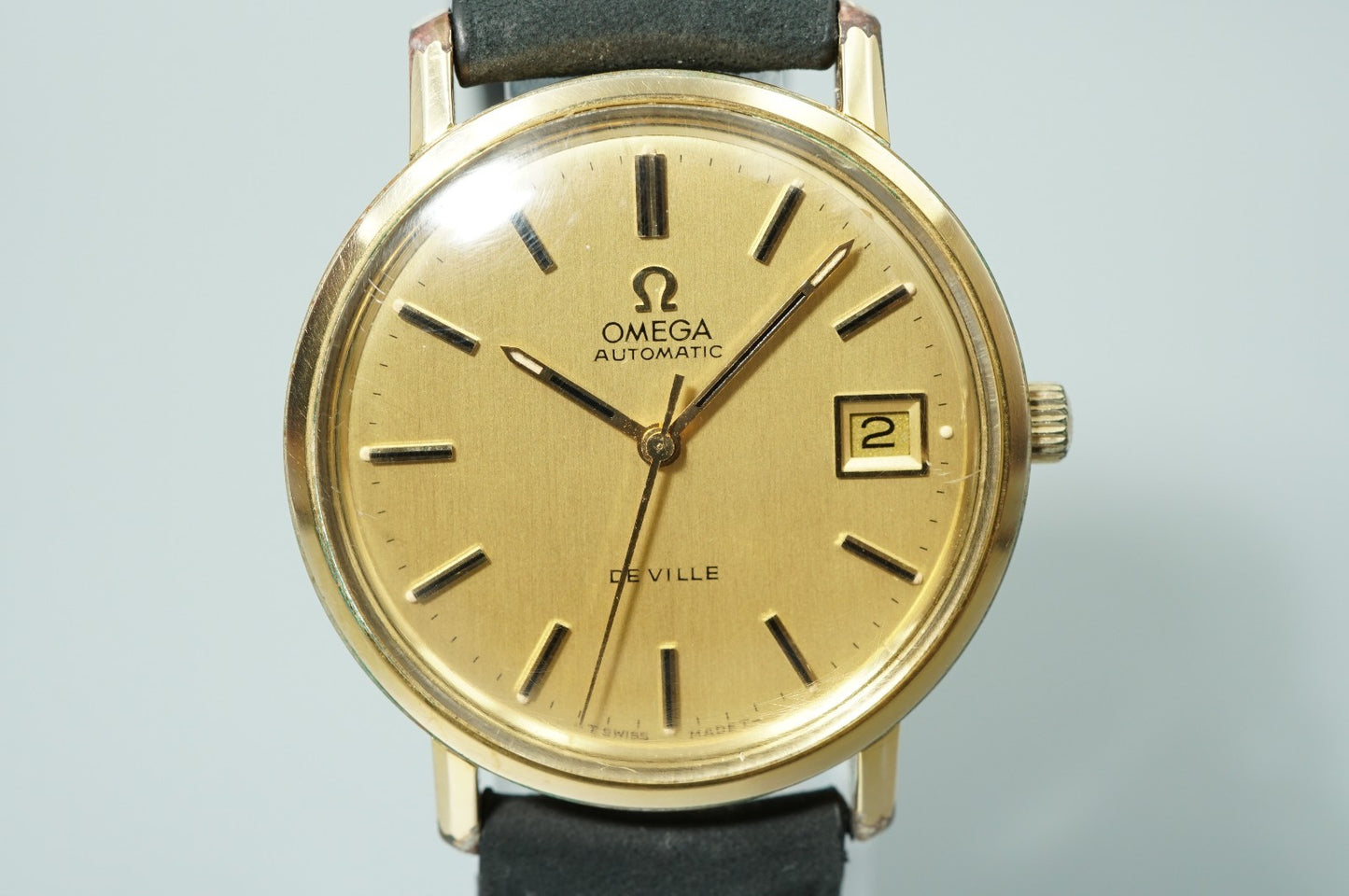 *N MINT* Vintage 1974 OMEGA De Ville Cal.1012 Automatic Gold 35mm Mens Watch