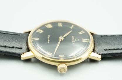 *NEAR MINT* Vintage 1975 OMEGA Geneve Cal.625 Hand Wind Black 25mm Women Watch