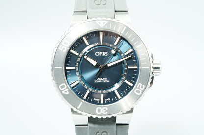 *MINT* ORIS Aquis Source of Life Limited Edition Automatic Navy 44mm Mens Watch