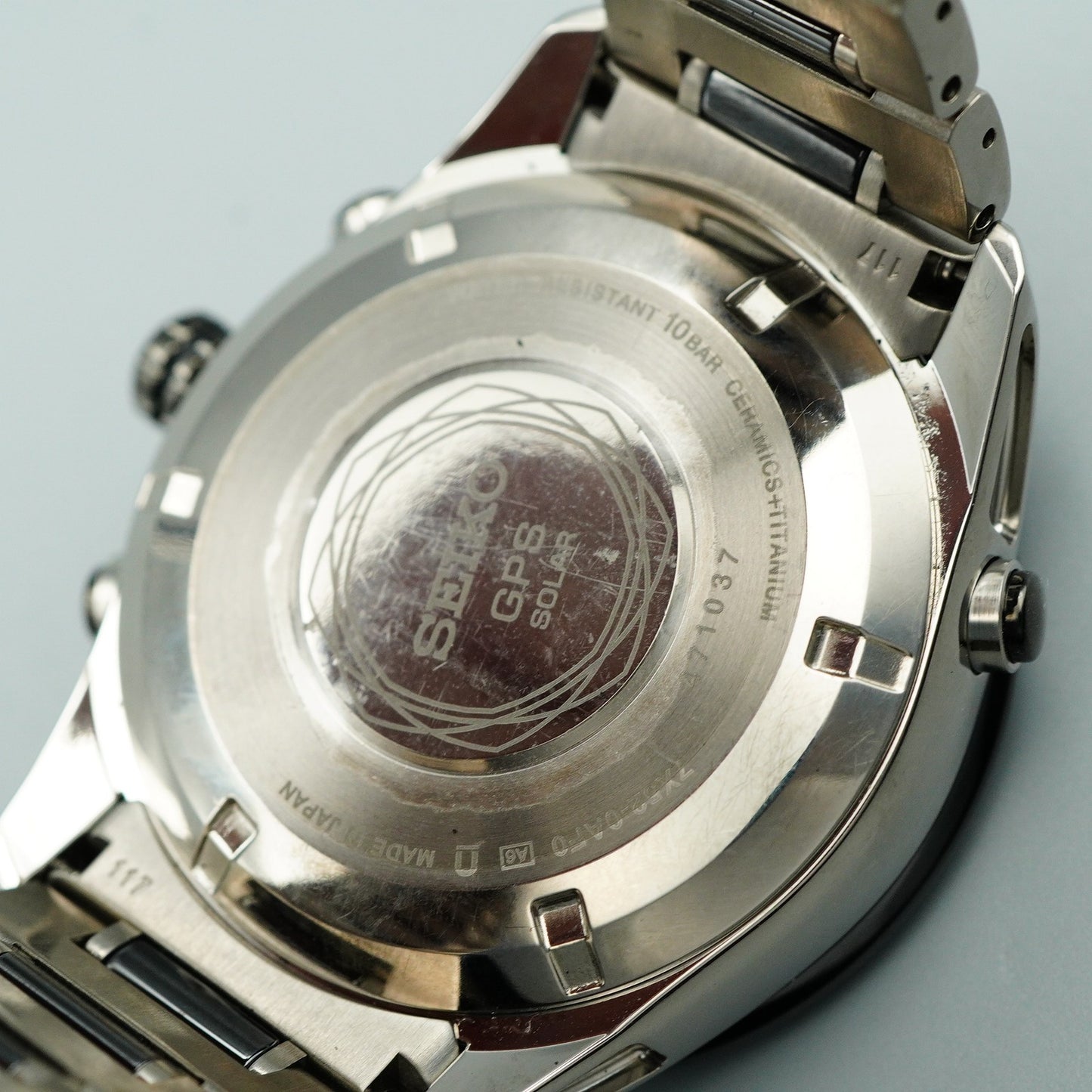 *NEAR MINT* Box & Paper SEIKO ASTRON 7X52-0AF0 Solar Black Round 47mm Mens Watch