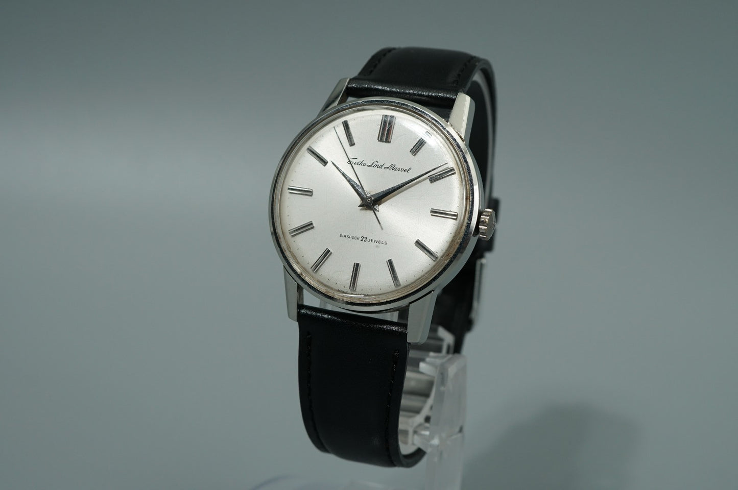 Vintage 1964 SEIKO Lord Marvel 5740-1990 Hand Wind Silver Round 36mm Mens Watch