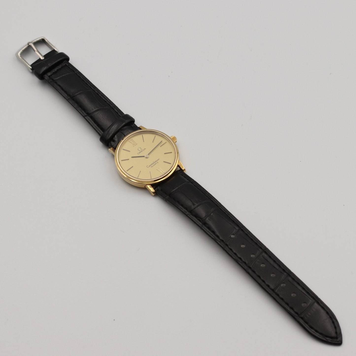 *Exc+5* Vintage 1979 OMEGA Constellation Cal.1330 Qz Gold Round 33mm Mens Watch