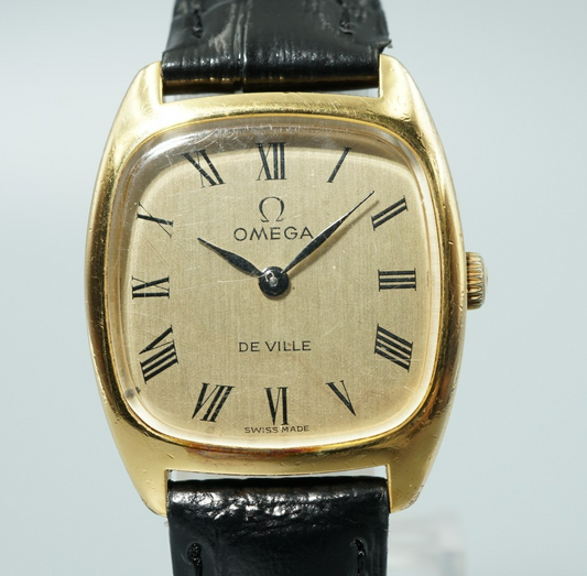 *NEAR MINT* Vintage 1979 OMEGA De Ville Cal.625 Hand Wind Gold 25mm Women Watch