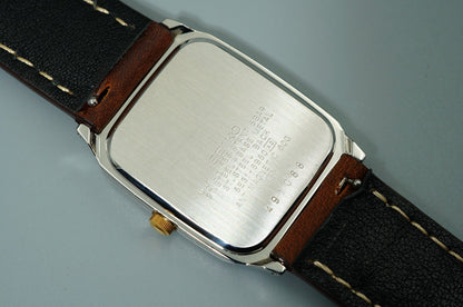 N MINT Vintage 1994 SEIKO SPIRIT 5E31-5B50 Qz White Rectangle 27mm Women Watch