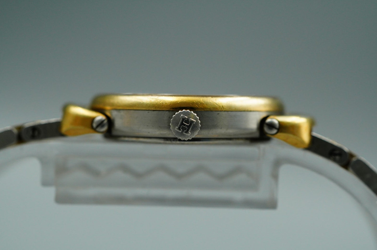 *NEAR MINT* Vintage 1990s HERMES Pullman Qz White Round 24mm Women Watch
