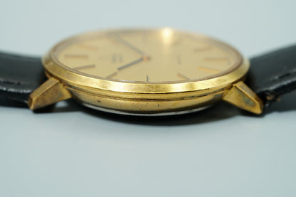 Exc+5  Vintage 1970s OMEGA De Ville Cal.1330 Ref.191 Qz Gold 34mm Mens Watch