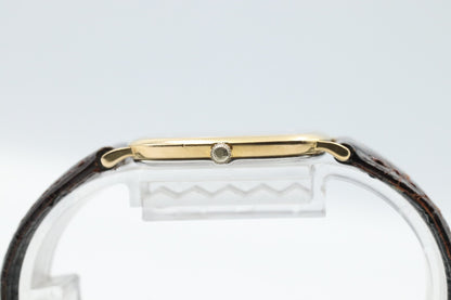 *Exc+5* Vintage OMEGA De Ville Ref.195.0077 Quartz Gold Dial Women Watch JAPAN
