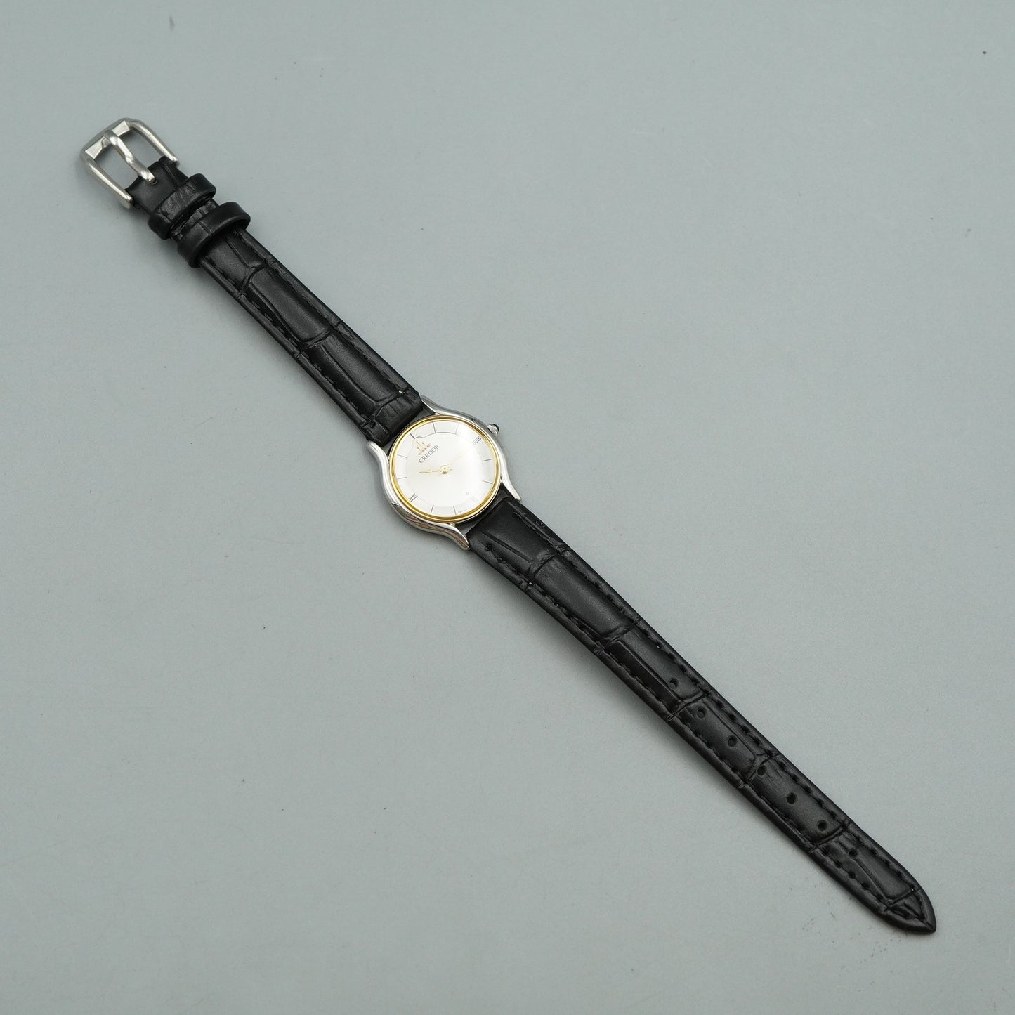 *MINT* Vintage SEIKO CREDOR 8420-0150 Quartz Silver Dial Round 23 mm Women Watch