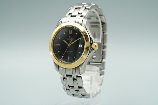 *Exc+5* Vintage 1990s OMEGA Seamaster Cal.1438 196.1501 Qz Black 36mm Mens Watch